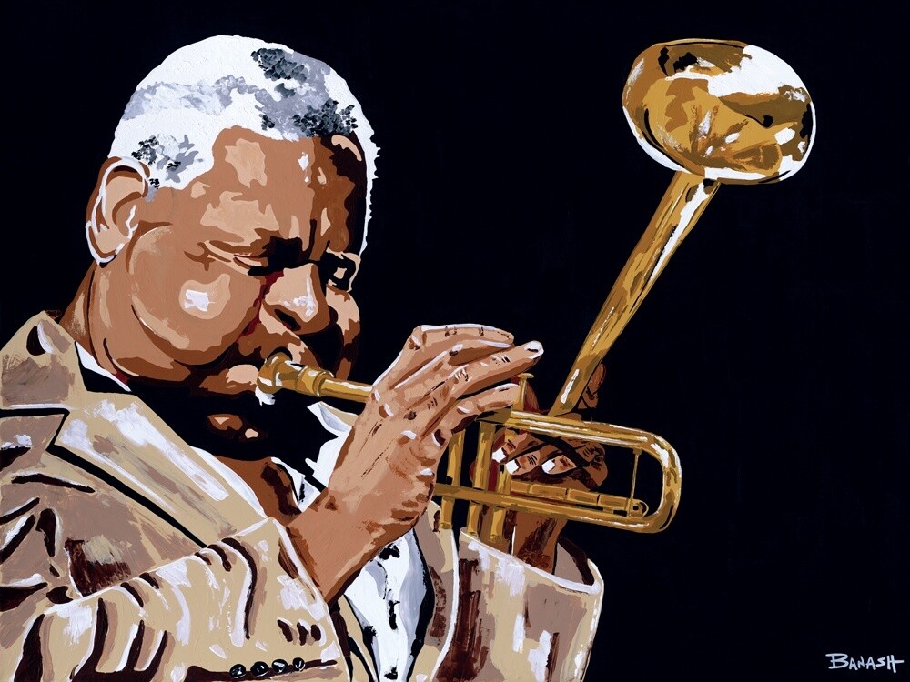 JAZZ NO. 7 | SIGNED MATTED PRINT | ACRYLIC PAINTING | 3:4 RATIO