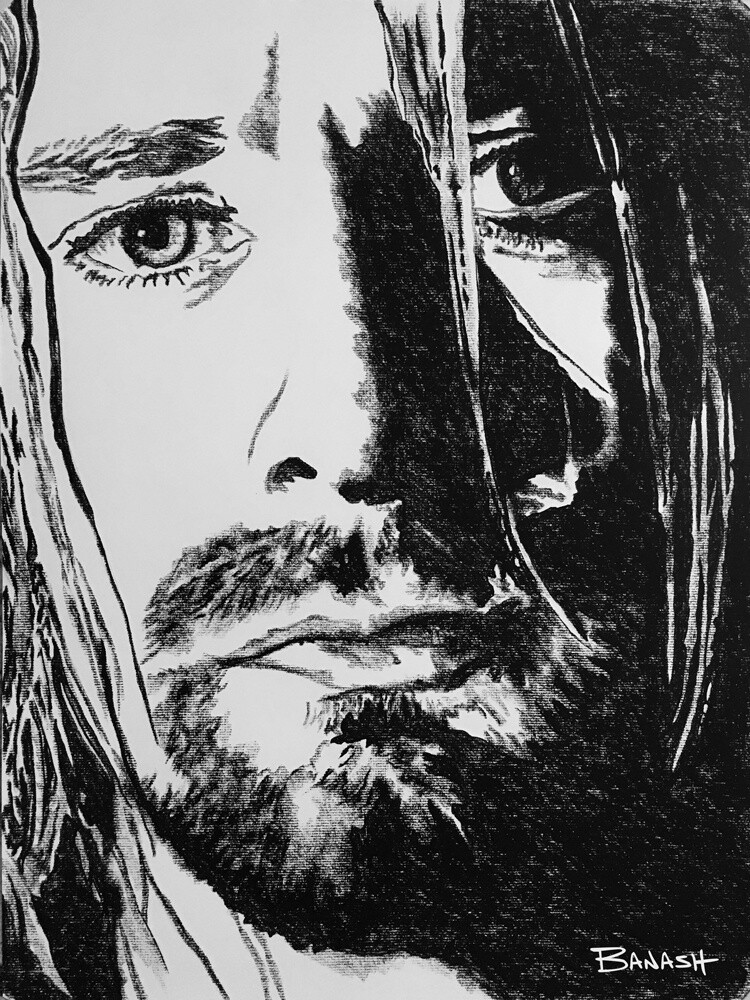 GRUNGE ROCK NO. 1 | SIGNED MATTED PRINT | CHARCOAL | 3:4 RATIO