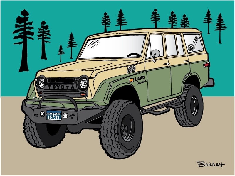 LAND CRUISER . IT&#39;S A 70 | LOOSE PRINT | ILLUSTRATION | LIFESTYLE | 2:3 RATIO
