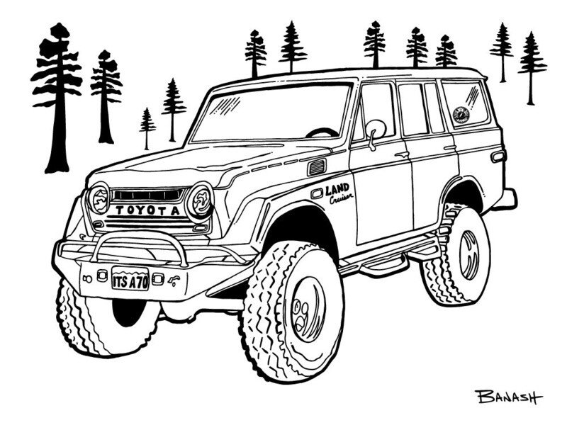LAND CRUISER . IT&#39;S A 70 SKETCH | LOOSE PRINT | SKETCH | LIFESTYLE | 2:3 RATIO