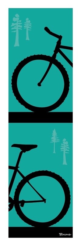 MOUNTAIN BIKE . STACKED . PINES . COLOR SERIES | LOOSE PRINT | ILLUSTRATION | LIFESTYLE | 1:3 RATIO