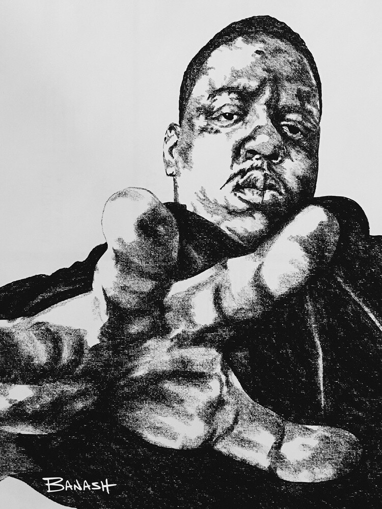 HIP HOP . RAP NO. 2 | SIGNED MATTED PRINT | CHARCOAL | 3:4 RATIO