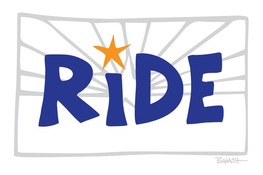 RIDE . ARIZONA FLAG . GHOST | LOOSE PRINT | ILLUSTRATION | 2:3 RATIO