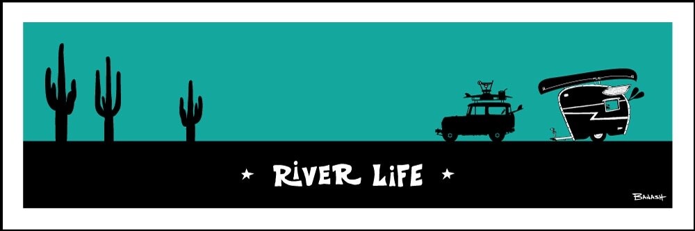 RIVER LIFE . LAND CRUISER II . TEARDROP CANOE | LOOSE PRINT | ILLUSTRATION | LIFESTYLE | 1:3 RATIO