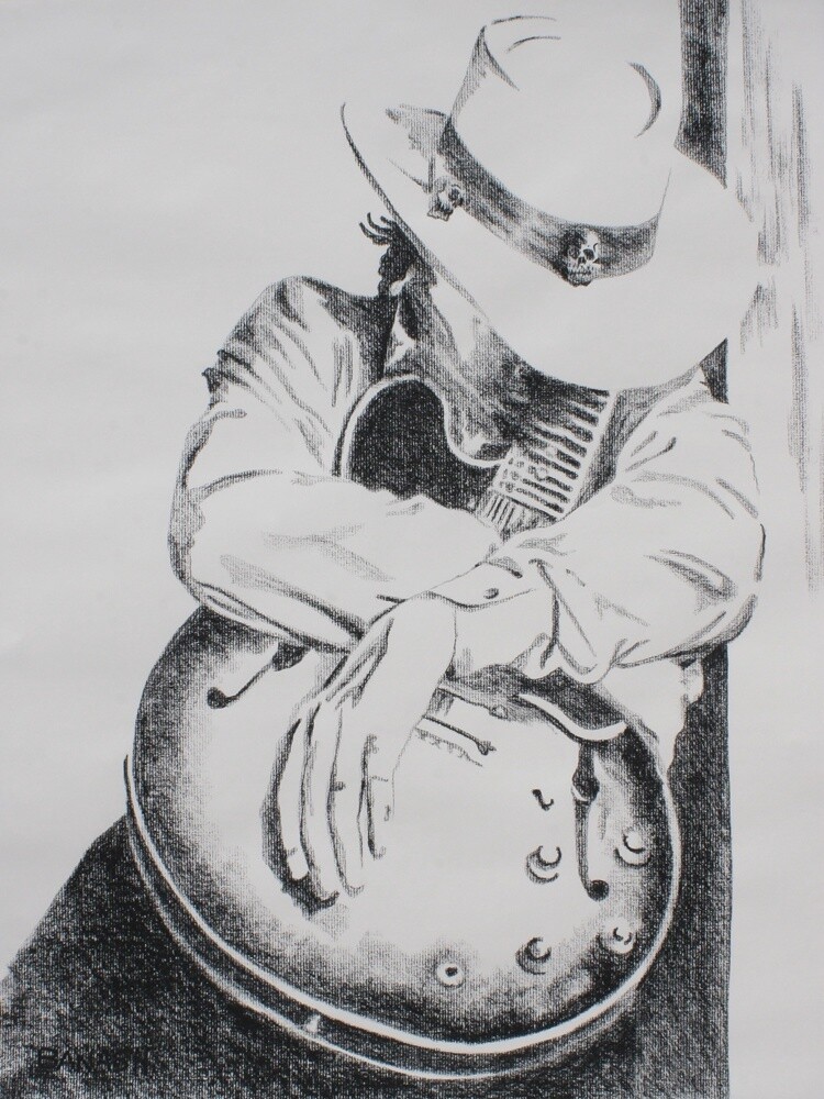ELECTRIC BLUES NO. 16 | CANVAS | CHARCOAL | 3:4 RATIO