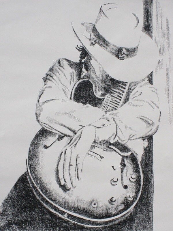 ELECTRIC BLUES NO. 16 | CANVAS | CHARCOAL | 3:4 RATIO