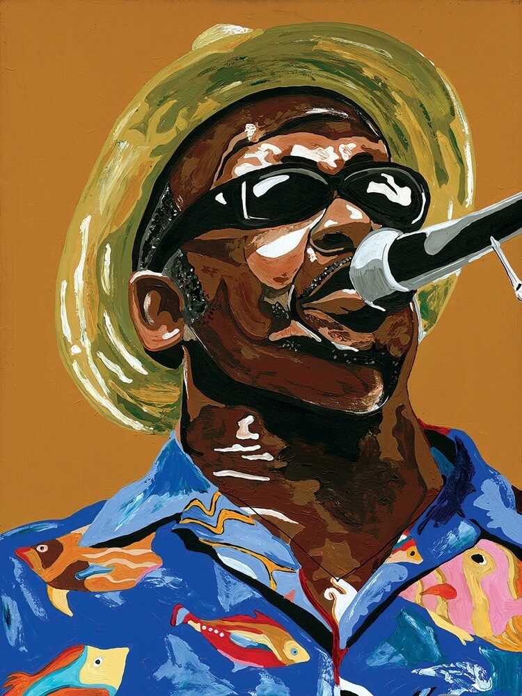 ELECTRIC BLUES NO. 20 | SIGNED MATTED PRINT | ACRYLIC PAINTING | 3:4 RATIO