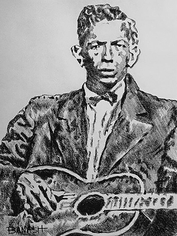 DELTA BLUES  NO. 14 | CANVAS | CHARCOAL | 3:4 RATIO