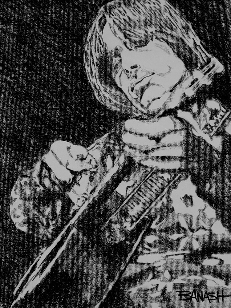 ROCK N&#39; ROLL NO. 15 . CIRCA 1970 | CANVAS | CHARCOAL | 3:4 RATIO