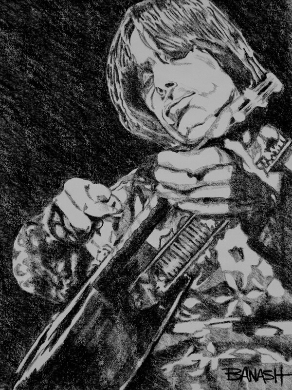 ROCK N&#39; ROLL NO. 15 . CIRCA 1970 | CANVAS | CHARCOAL | 3:4 RATIO