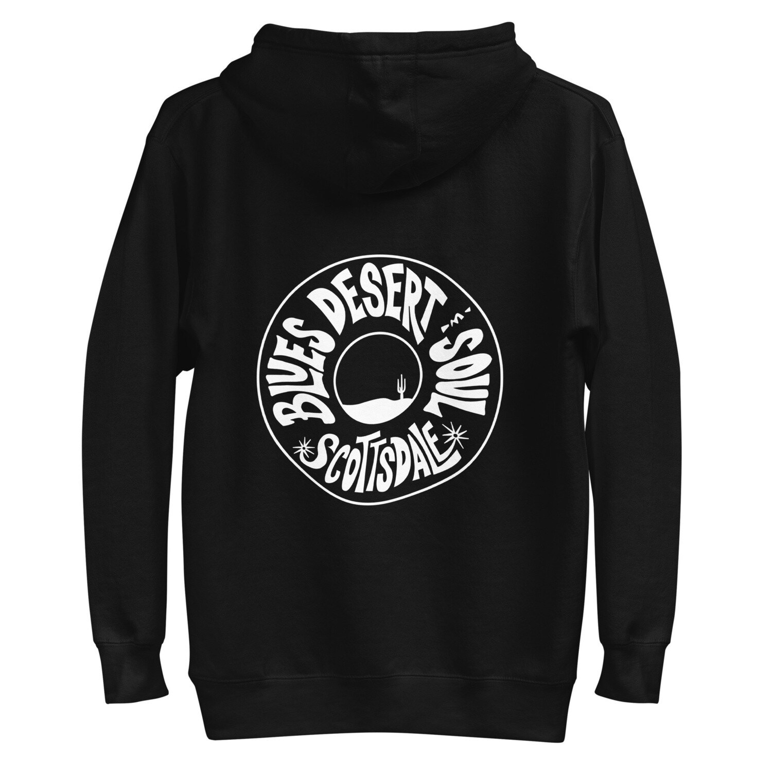 BLUES, DESERT &amp; SOUL | UNISEX PREMIUM HOODIE, COLOR: BLACK, Size: S