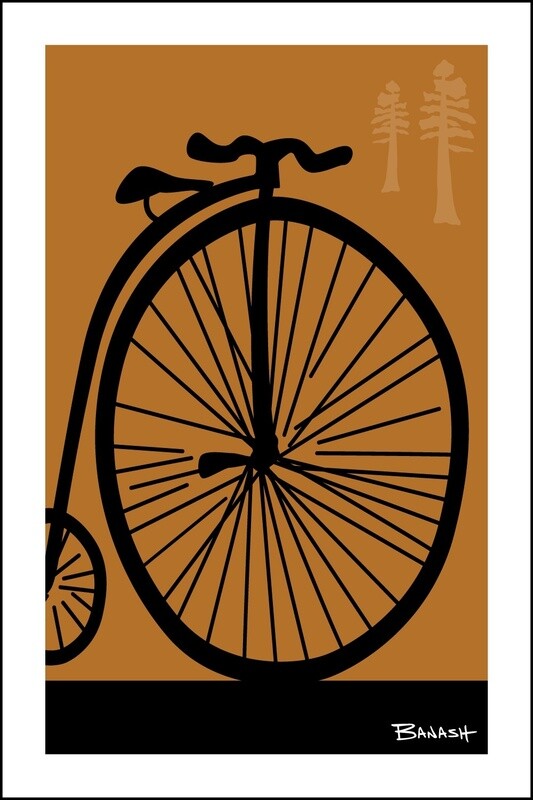 BIG WHEEL BIKE . PINES . COLOR SERIES | LOOSE PRINT | ILLUSTRATION | LIFESTYLE | 2:3 RATIO