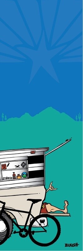 TAILGATE . SHACK GREM . MOUNTAIN BIKE . ARIZONA SKY | LOOSE PRINT | ILLUSTRATION | LIFESTYLE | 1:3 RATIO