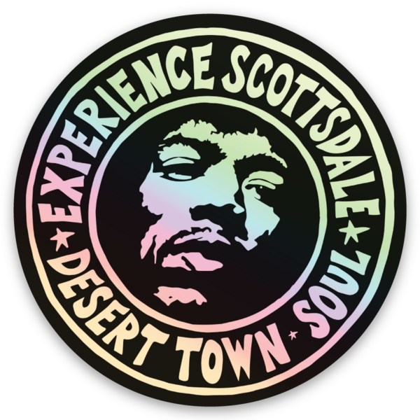 EXPERIENCE SCOTTSDALE . ELECTRIC BLUES NO. 8 | CIRCLE STICKER
