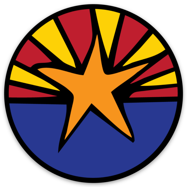 ARIZONA FLAG | CIRCLE STICKER