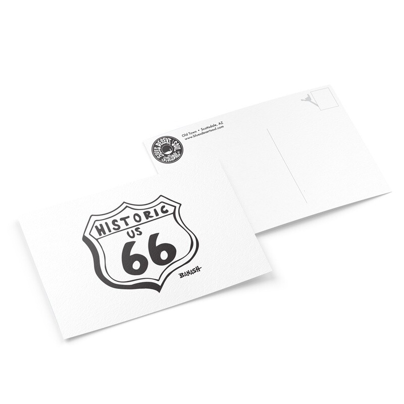 HISTORIC US ROUTE 66 SHIELD | 6&quot; x 9&quot; POSTCARD