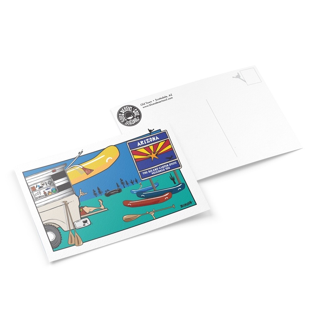 TRUCK TAILGATE . RAFT SHACK . ARIZONA SIGN | 6&quot; x 9&quot; POSTCARD