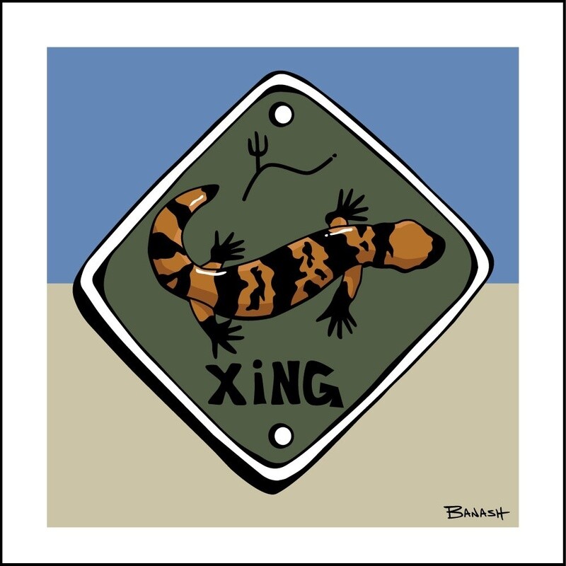 GILA MONSTER XING | CANVAS | ILLUSTRATION | 1:1 RATIO