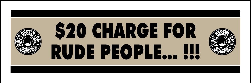 $20 CHARGE FOR RUDE PEOPLE | CANVAS | ILLUSTRATION | 1:3 RATIO