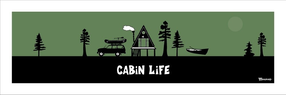 CABIN LIFE . RAFT LAND CRUISER | CANVAS | ILLUSTRATION | LIFESTYLE | 1:3 RATIO