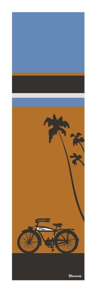 SCHWINN AUTOCYCLE . PALMS . DESERT LINES | CANVAS | ILLUSTRATION | 1:3 RATIO