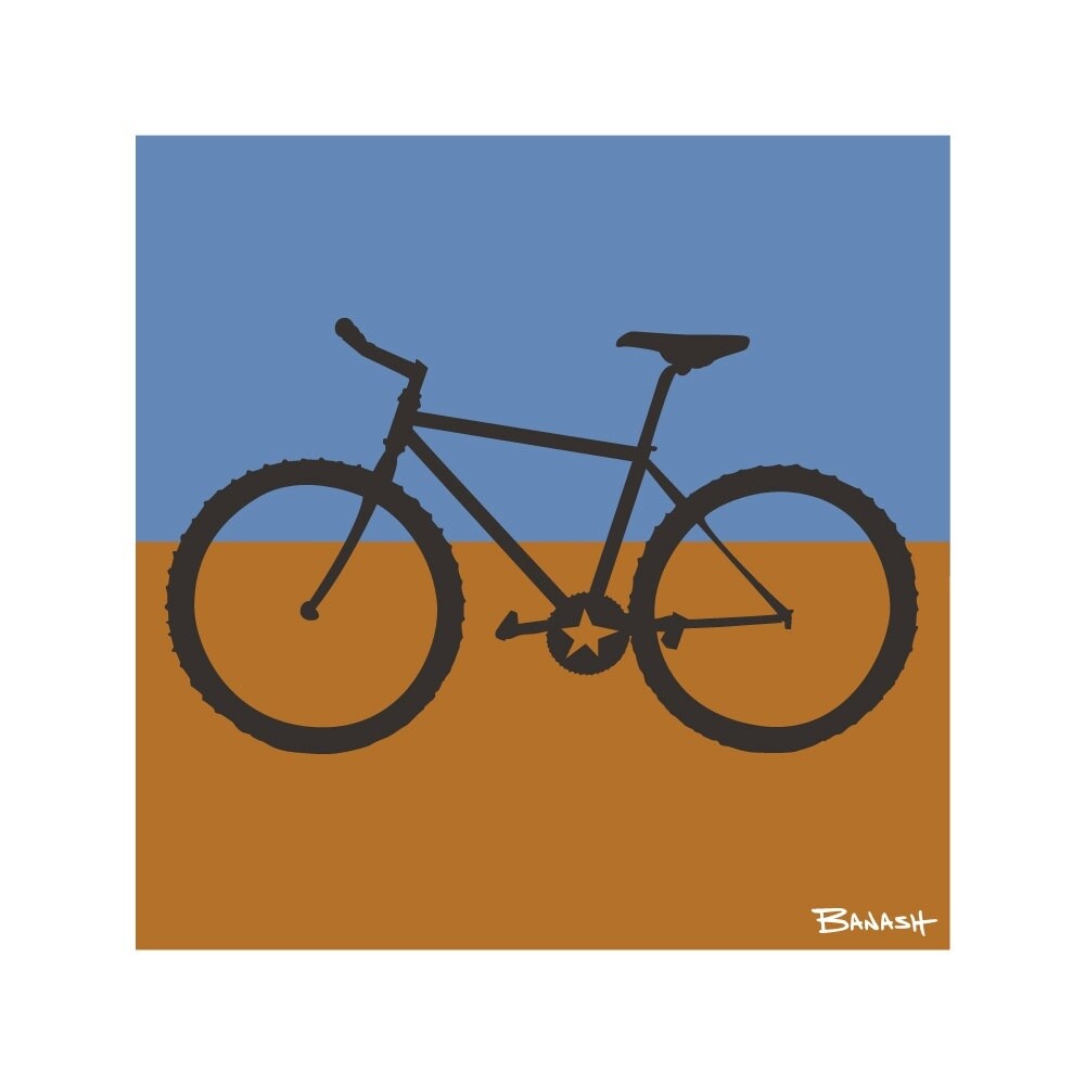 MOUNTAIN BIKE . DESERT LINES | CANVAS | ILLUSTRATION | LIFESTYLE | 1:1 RATIO