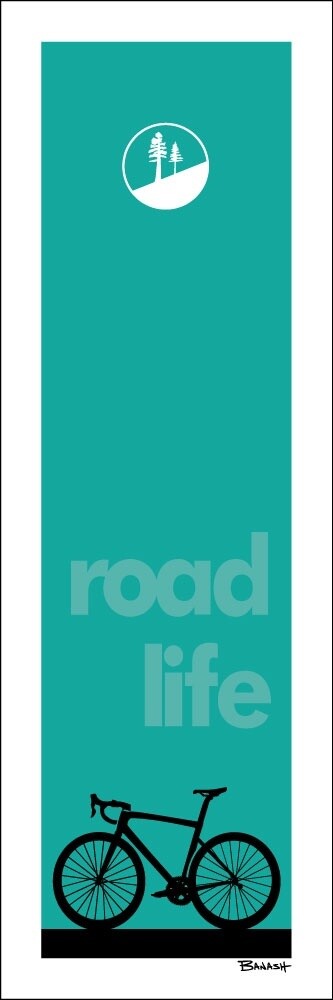 ROAD LIFE . ROAD BIKE . PINE SLOPE | CANVAS | ILLUSTRATION | LIFESTYLE | 1:3 RATIO