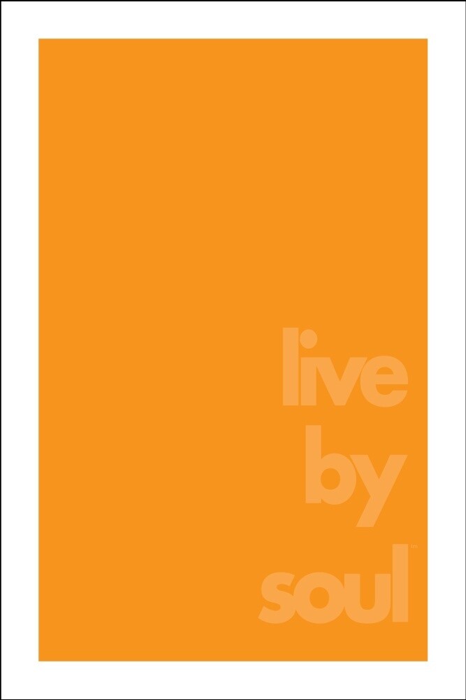 LIVE BY SOUL . COLOR SERIES | CANVAS | ILLUSTRATION | 2:3 RATIO, Size: 12x18, COLOR: ORANGE
