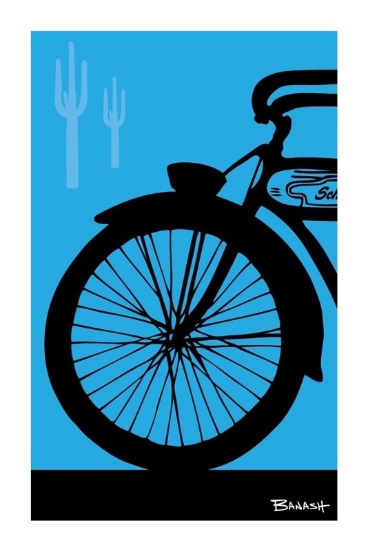 SCHWINN AUTOCYCLE . FRONT END . CACTUS . COLOR SERIES | LOOSE PRINT | ILLUSTRATION | 2:3 RATIO