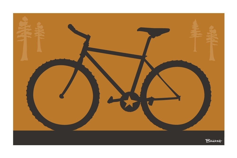 MOUNTAIN BIKE . COLOR SERIES | LOOSE PRINT | ILLUSTRATION | LIFESTYLE | 2:3 RATIO, Size: 4x6, COLOR: DESERT