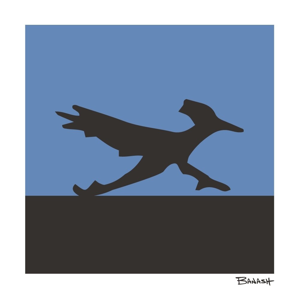 ROAD RUNNER . SERIES  | CANVAS | ILLUSTRATION | 1:1 RATIO, Size: 12x12, STYLE: SIMPLE
