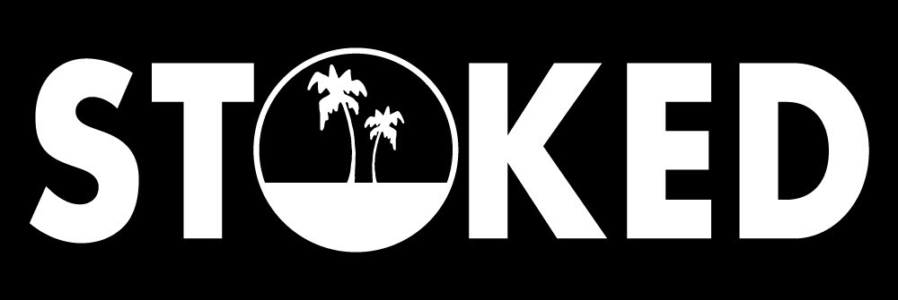 STOKED . PALMS SAND . COLOR SERIES | CANVAS | ILLUSTRATION | 1:3 RATIO, Size: 5x15, COLOR: BLACK