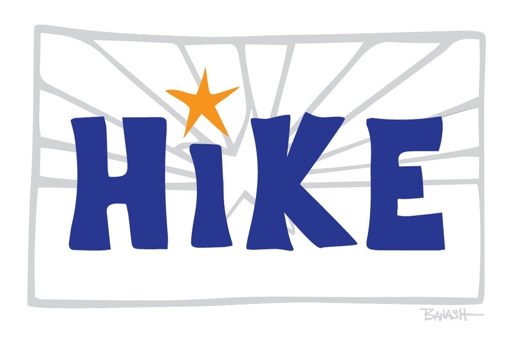 HIKE . ARIZONA FLAG GHOST . SERIES | CANVAS | ILLUSTRATION | LIFESTYLE | 2:3 RATIO, Size: 12x18, STYLE: SIMPLE