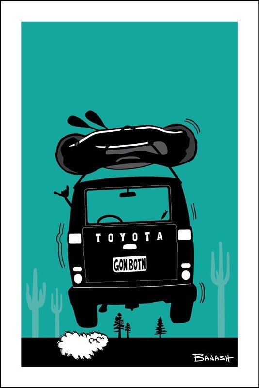 RAFT . LAND CRUISER . TAIL AIR . DESTINATION SERIES | LOOSE PRINT | ILLUSTRATION | 2:3 RATIO