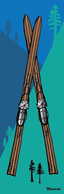 VINTAGE SKI TIPS | LOOSE PRINT | ILLUSTRATION | 1:3 RATIO
