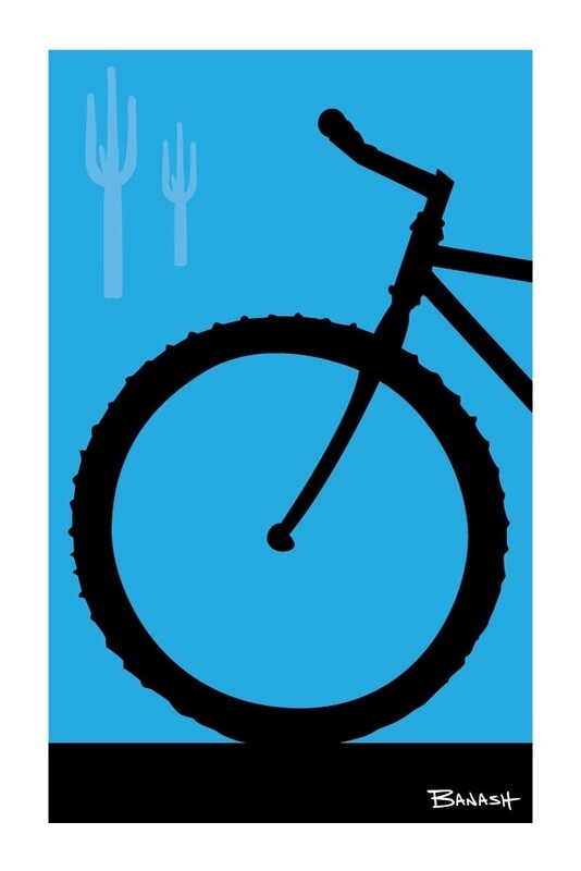 MOUNTAIN BIKE FRONT END . CACTUS . COLOR SERIES | LOOSE PRINT | ILLUSTRATION | 2:3 RATIO