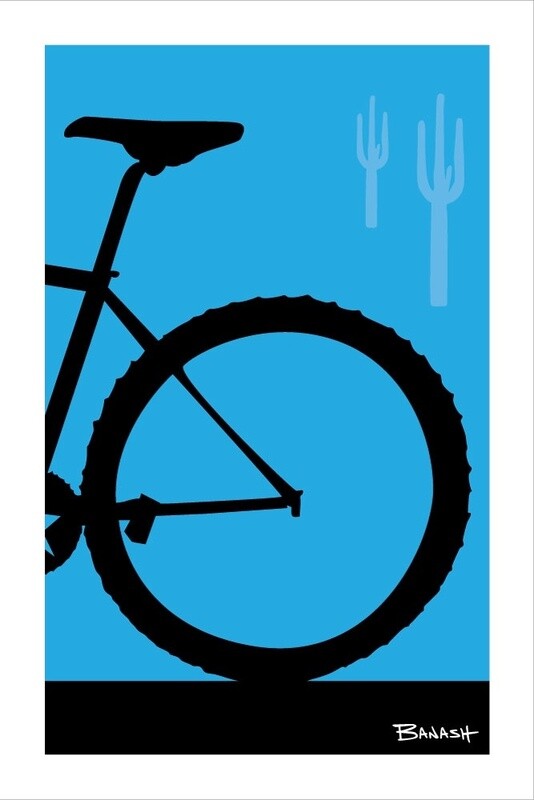 MOUNTAIN BIKE TAIL . CACTUS . COLOR SERIES | LOOSE PRINT | ILLUSTRATION | 2:3 RATIO