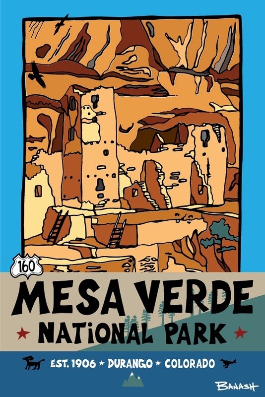 MESA VERDE NATIONAL PARK | CANVAS | ILLUSTRATION | 2:3 RATIO