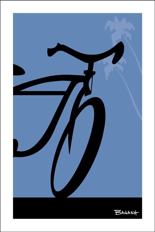 ORIGINAL BIKE LOGO FRONT END . PALMS . COLOR SERIES | CANVAS | ILLUSTRATION | 2:3 RATIO