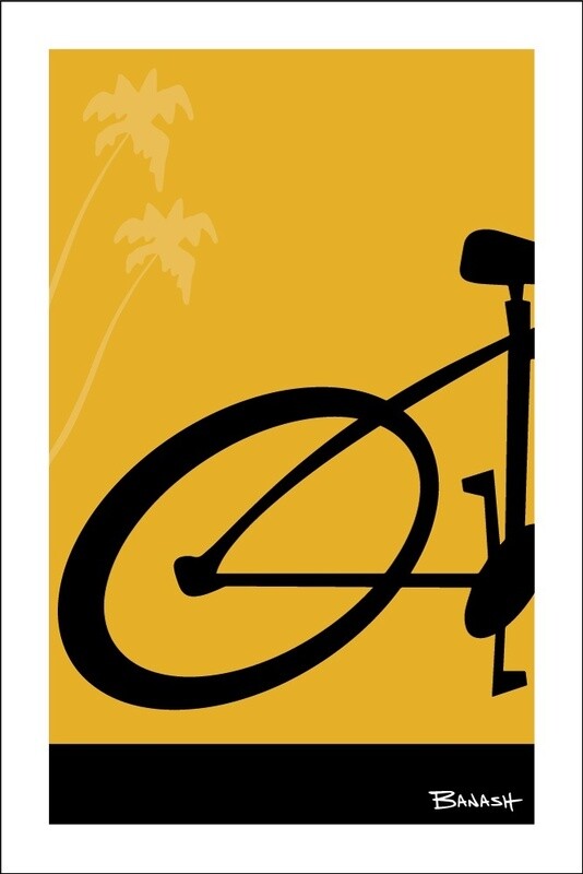 ORIGINAL BIKE LOGO TAIL . PALMS . COLOR SERIES | LOOSE PRINT | ILLUSTRATION | 2:3 RATIO