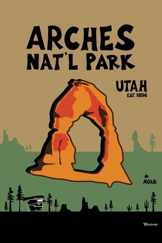 ARCHES NATIONAL PARK | LOOSE PRINT | ILLUSTRATION | 2:3 RATIO