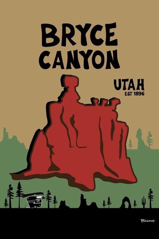 BRYCE CANYON NATIONAL PARK | LOOSE PRINT | ILLUSTRATION | 2:3 RATIO