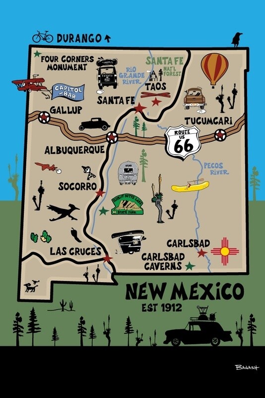 DESTINATIONS . NEW MEXICO | LOOSE PRINT | ILLUSTRATIONS | 2:3 RATIO