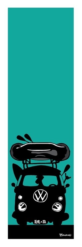 RAFT BUS GRILL . SEAFOAM | LOOSE PRINT | ILLUSTRATION | 1:3 RATIO