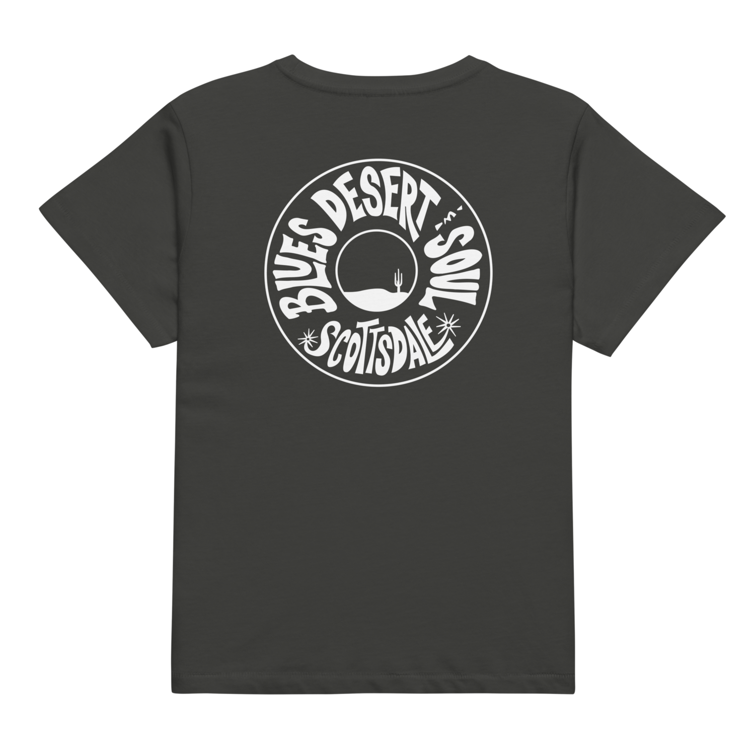 BLUES, DESERT &amp; SOUL LOGO . BDS TAG | WOMEN&#39;S T-SHIRT, COLOR: VINTAGE BLACK, Size: S