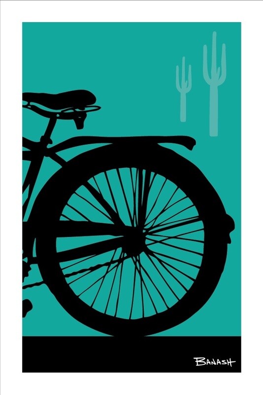 SCHWINN AUTOCYCLE . TAIL . CACTUS . COLOR SERIES | LOOSE PRINT | ILLUSTRATION | 2:3 RATIO