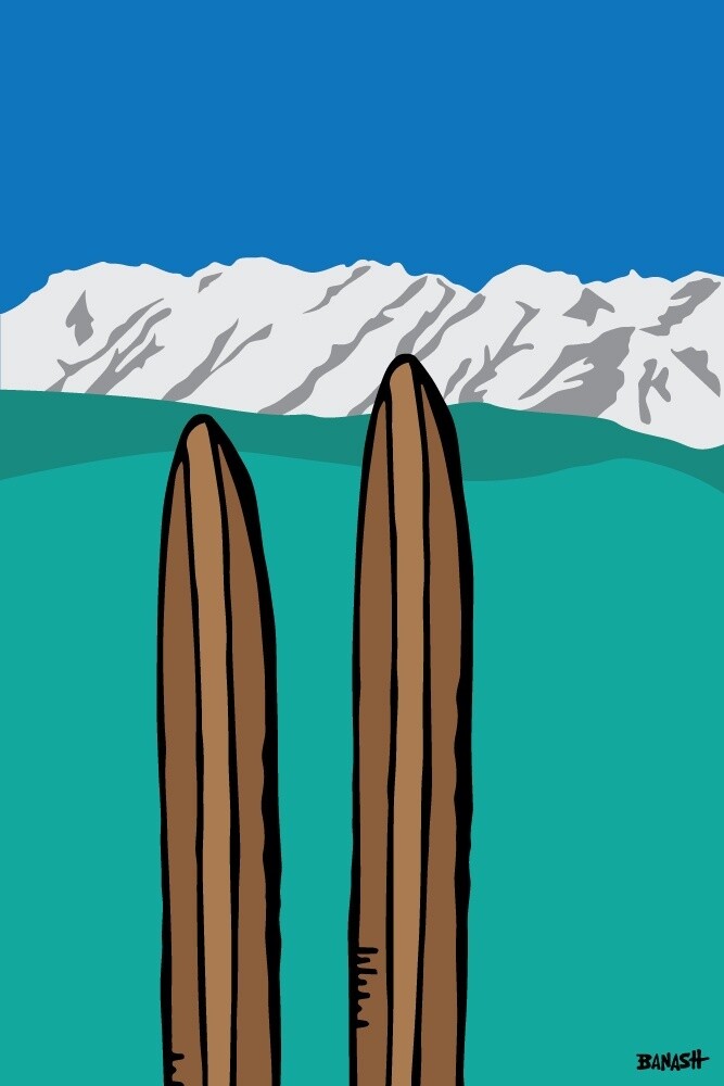 SKI TIPS . PEAKS | CANVAS | ILLUSTRATION | 2:3 RATIO