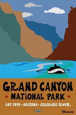GRAND CANYON NATIONAL PARK | CANVAS | ILLUSTRATION | 2:3 RATIO
