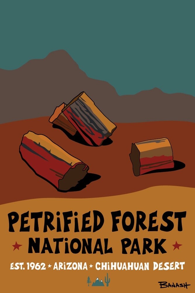 PETRIFIED FOREST NATIONAL PARK | LOOSE PRINT | ILLUSTRATION | 2:3 RATIO