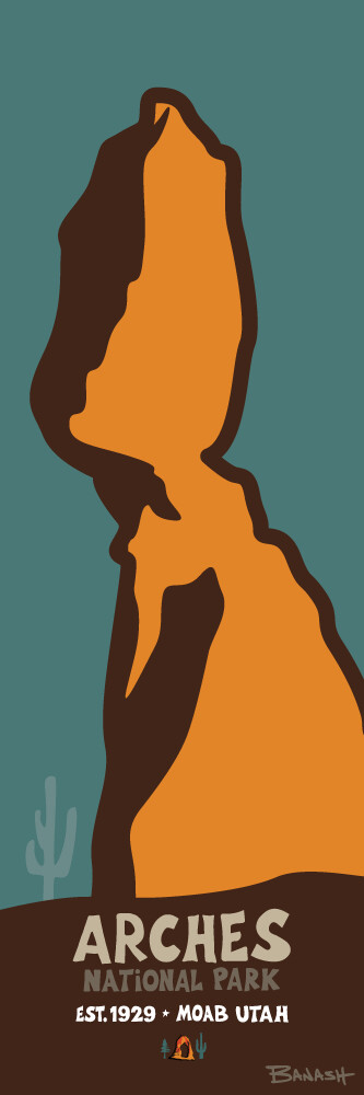 BALANCING ROCK . ARCHES NATIONAL PARK | LOOSE PRINT | ILLUSTRATION | 1:3 RATIO